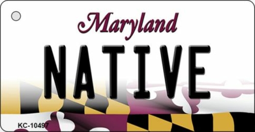 Smart Blonde KC-10497 Native Maryland State License Plate Key Chain - 