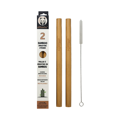 Bamboo Smoothie Straw - 2 Pack