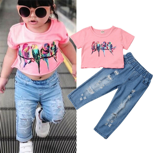 Kids Baby Girl Clothes Sets Streetwear 2Pcs Short