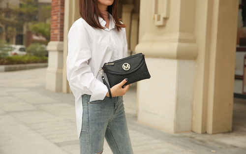 Multi Compartments Becky M Signature Crossbody/Wristlet