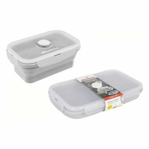 Rectangular Lunchbox with Lid Quttin Foldable 1200 ml (22 x 14 cm)