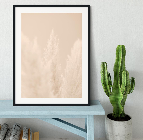 Pampas Grass Beige 04 Framed Print