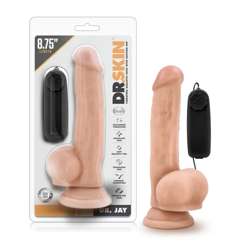 Dr. Skin - Dr. Jay - 8.75 Inch Vibrating Cock With Suction Cup -