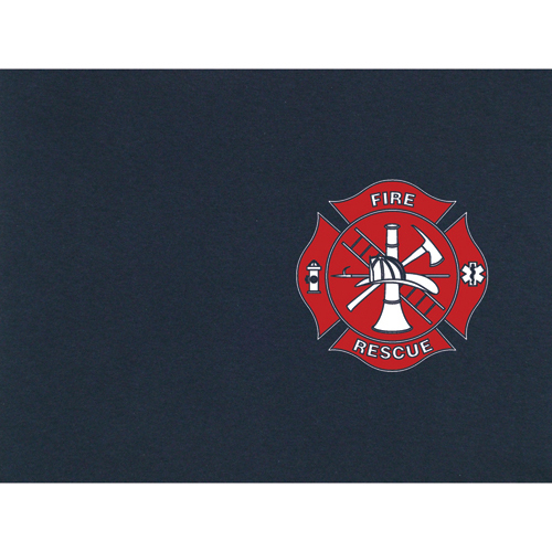 Fire Rescue Two-Sided Imprinted T-Shirt, Navy - Extra Large