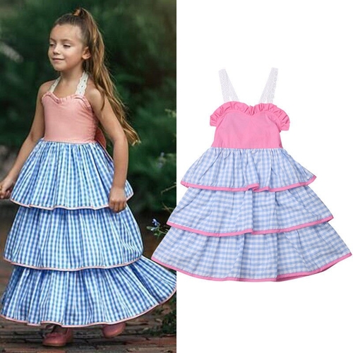 Formal Kids Baby Girls Princess Dress Sleeveless