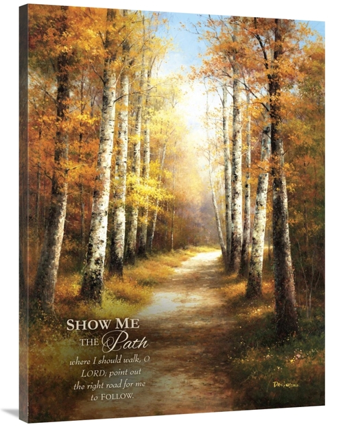 Global Gallery GCS-349388-3040-142 30 x 40 in. Birch Walk with Verse A