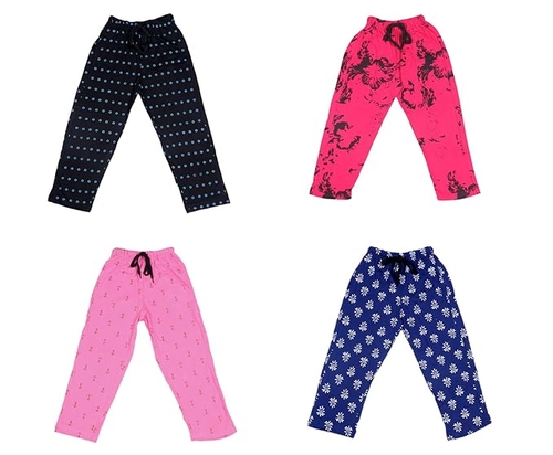 Girls Cotton Trackpants Pack of 4