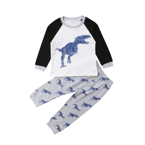 Kids Dinosaur Printing Clothes Sets  Baby Boys