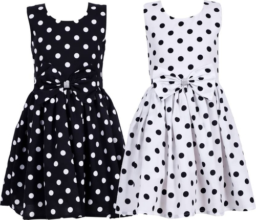 Girls Midi/Knee Length Casual Dress  (Multicolor, Sleeveless)