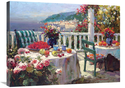 Global Gallery GCS-120005-2432-142 24 x 32 in. Terrace Brunch Art Prin