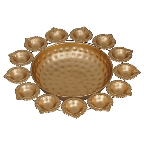 Diya Shape Flower Decorative Urli Bowl for Home