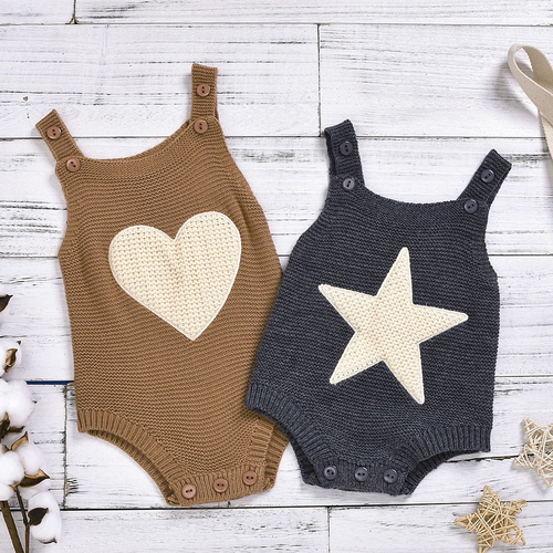 Newborn Infant Baby Girls Solid Romper