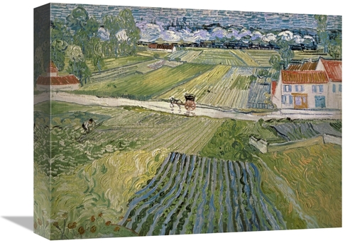 Global Gallery GCS-281277-16-142 16 in. Landscape with Carriage & Trai