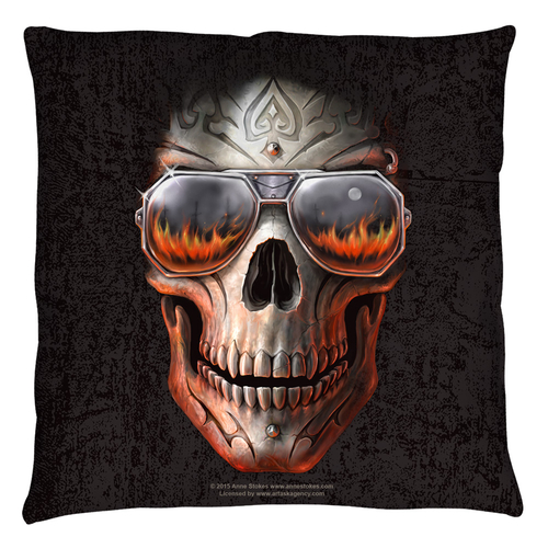 Trevco AS129-PLO3-18x18 Anne Stokes & Hellfire Throw Pillow, White