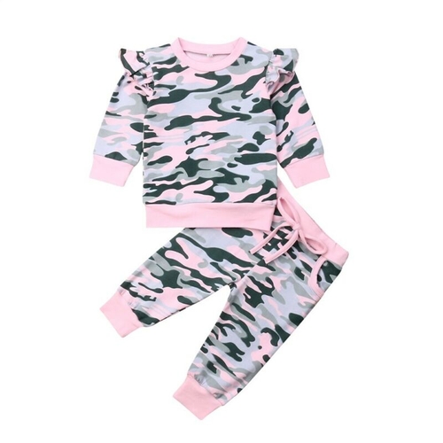 0 3Y Toddler Baby Girl Clothes Sets Camouflage