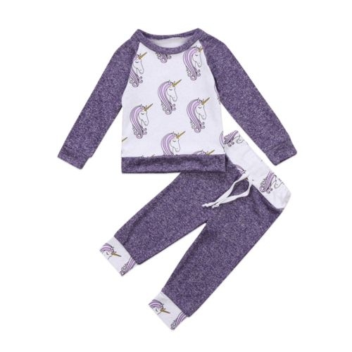 Infant Kids Baby Girl Unicorn Tops