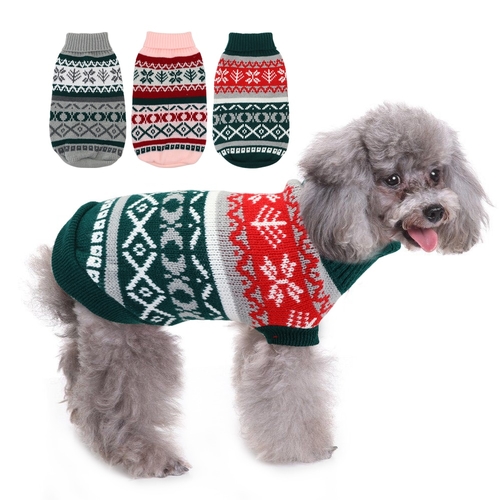 Christmas Dog Cat Clothes Pet Puppy Knitted