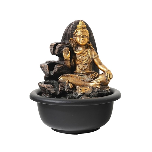 Shiva Water Fountains for Home Decor with LED Lights