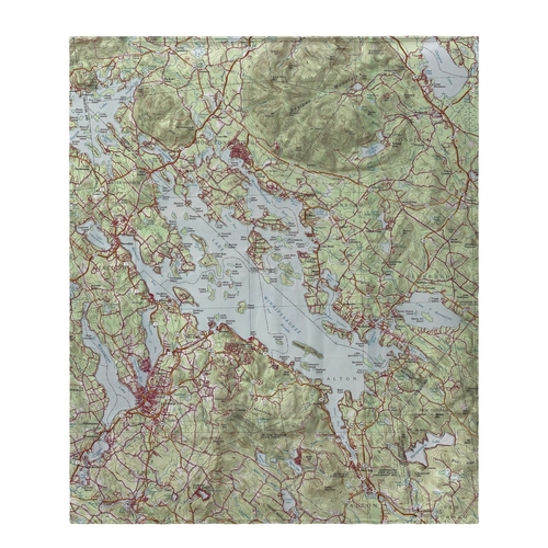 Betsy Drake BK967 50 x 60 in. Lake Winnipesaukee, NH Nautical Map 