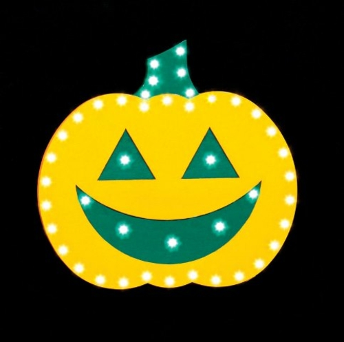 Santas Best 7407389U 12 in. Halloween LED Pumpkin Stake