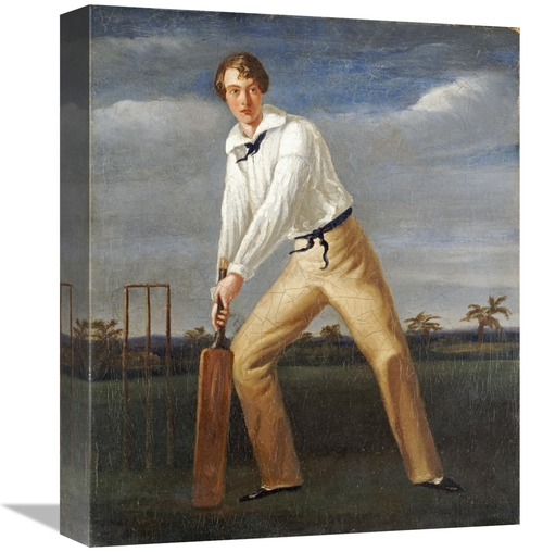 Global Gallery GCS-266282-16-142 16 in. A Cricketer at the Crease Art 