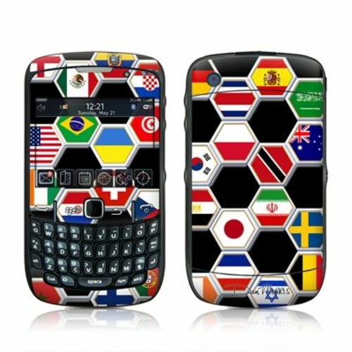DecalGirl BBC5-SFLAGS BlackBerry Curve 8500 Skin - Soccer Flags