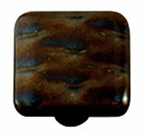 Hot Knobs HK4008-KA Metallic Patterned Irid Square Glass Cabinet Knob 