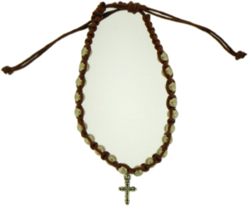 Solid Rock Jewelry 145065 Dark Brown Cotton Adjustable Friendship with