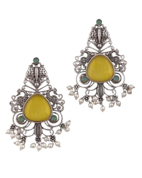  Brass Stylish Oxidized Naisha Dangler Earrings For Women | Gift for