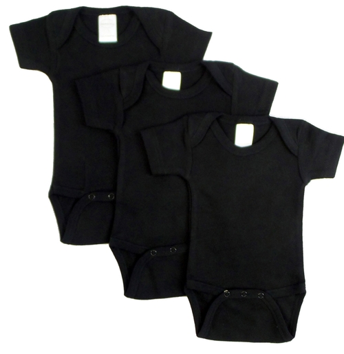 Bambini 0010BL3-S Short Sleeve - Black, Small - Pack of 3