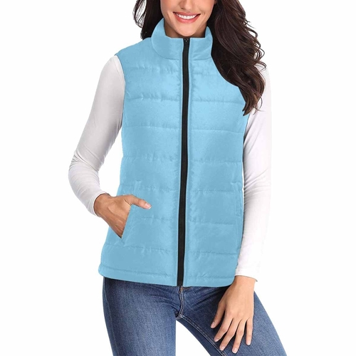 Womens Puffer Vest Jacket / Baby Blue