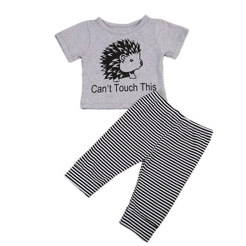 Newborn Baby Boy Striped Outfits Clothes Casual T