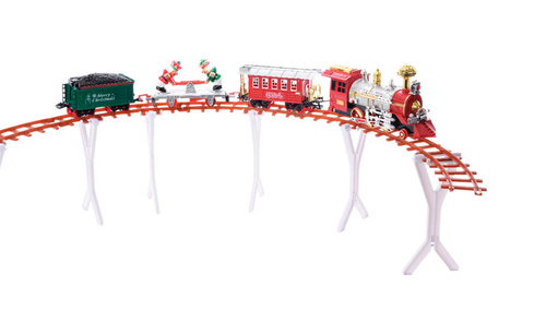 Decoris 9609975 Home for the Holidays LED Christmas Plastic Train Set&
