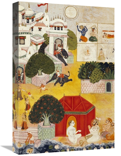 Global Gallery GCS-268199-22-142 22 in. A Ruler Visiting an Ascetic Ar