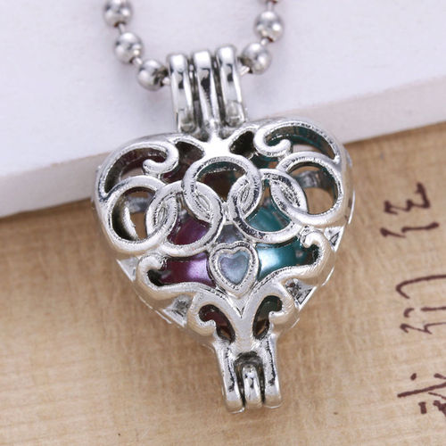 10PCS/Lot Pearls Cage Locket Necklaces Aroma