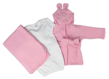 Bambini Newborn Baby Girls 3 Pc Layette