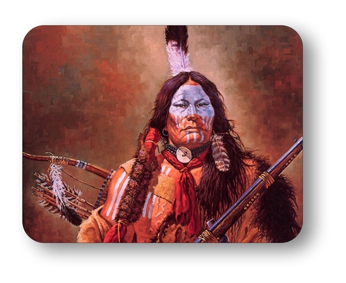 Paianted Face Native American Indian Mouse Pad