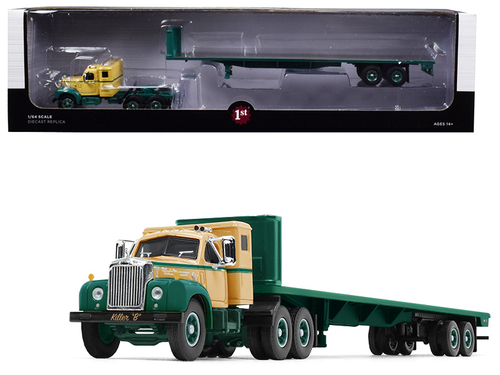 Mack B-61 Sleeper Cab with 48\' Flatbed Trailer \Killer \"B\" Green