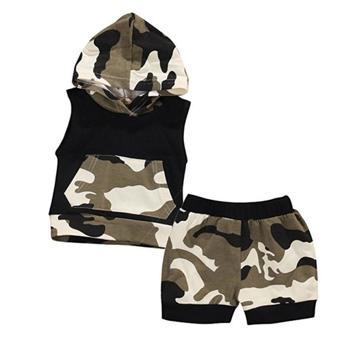 Newborn Infant Kids Baby Boys Camouflage