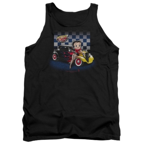 Trevco Boop-Hot Rod Boop - Adult Tank Top - Black, 2X