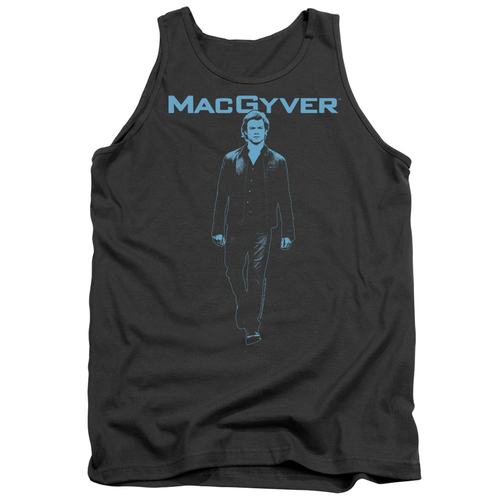 Trevco CBS2468-TK-2 Macgyver & Mono Blue Adult Cotton Tank Top, Ch