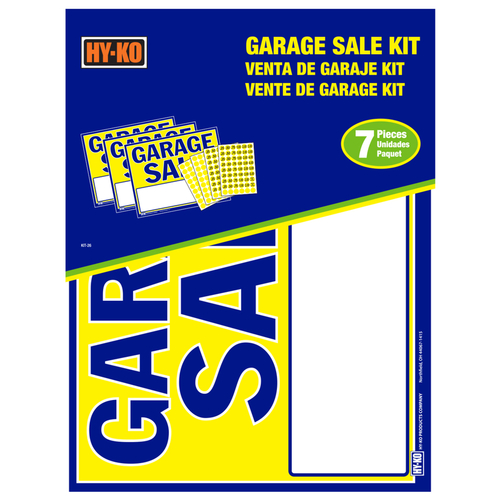 Hy-Ko Products 5992862 English Garage Sale Sign Card Stock, 11 x 1