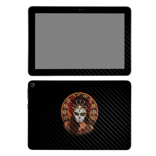 MightySkins CF-AMFIHD82-Dia De Muertos Carbon Fiber Skin for Amazon Fi