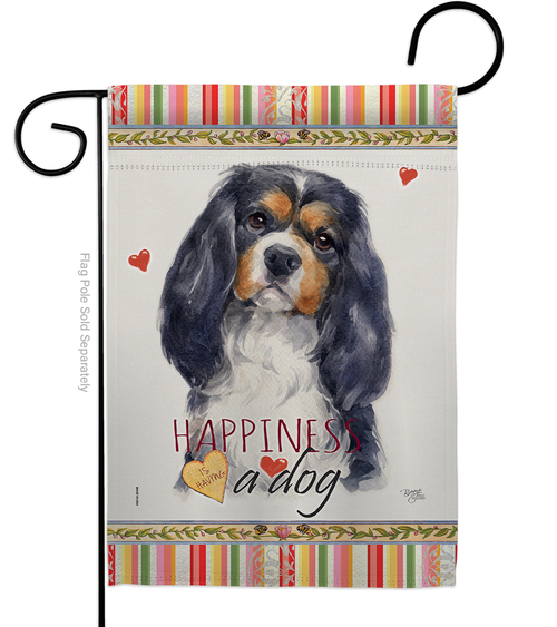 Breeze Decor G160155-BO 13 x 18.5 in. Dog Cavalier Spaniel Happiness D