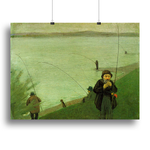 Anglers on the Rhine by Macke Canvas Print or Poster