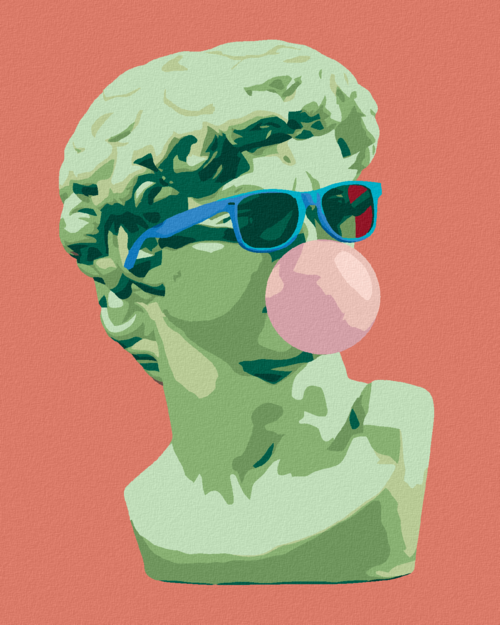 Paint by Numbers - ANTIQUE STATUE WITH A BUBBLE