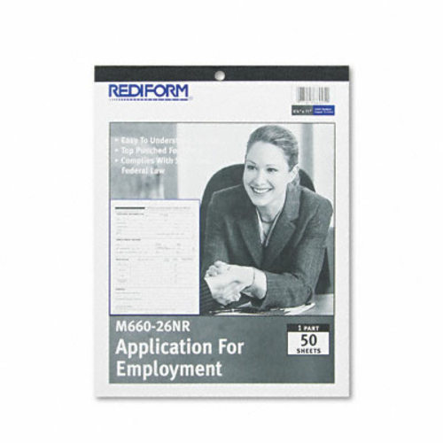 Rediform M66026NR Application for Employment  8-1/2 x 11  50-Form Pad