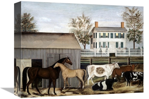 Global Gallery GCS-281557-16-142 16 in. Barnyard Art Print - A.E. Zeli