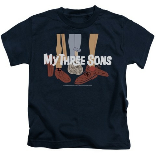 Trevco My Three Sons-Shoes Logo - Short Sleeve Juvenile 18-1 Tee - Nav