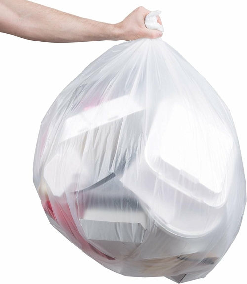 Pack of 25 Glutton Clear Trash Bags 43 x 47 Thickness 0.6 mil. 45